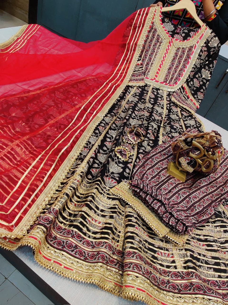 Muslin Anarkali With Pant and Dupatta - Mina Designer Collection
