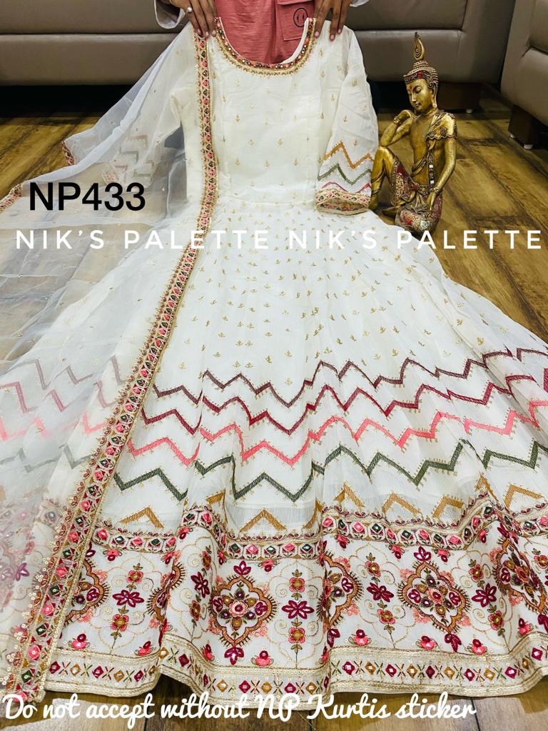 Suri Chanderi Silk Gown with Dupatta
