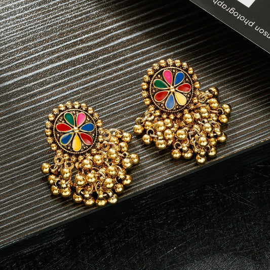 Riya Beaded Vintage Earrings - Mina Designer Collection