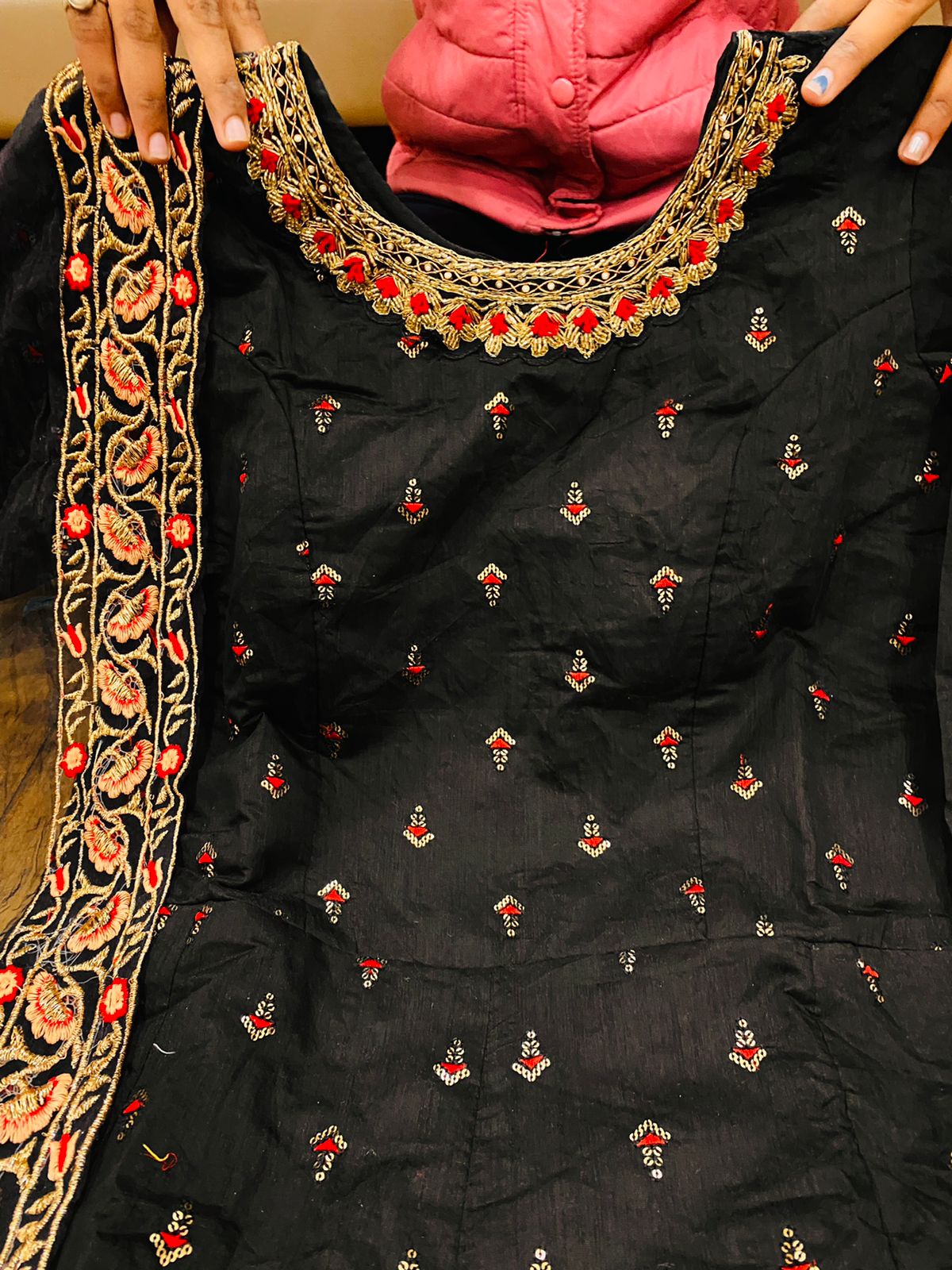 Nitya Chanderi Silk Gown with Dupatta