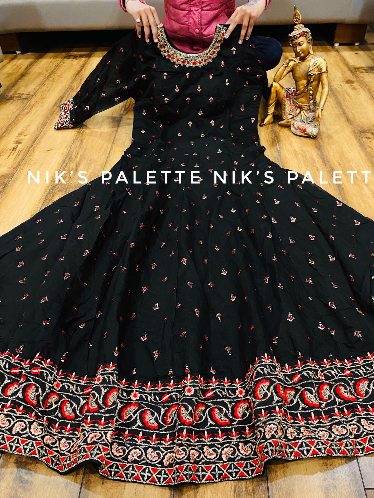Nitya Chanderi Silk Gown with Dupatta