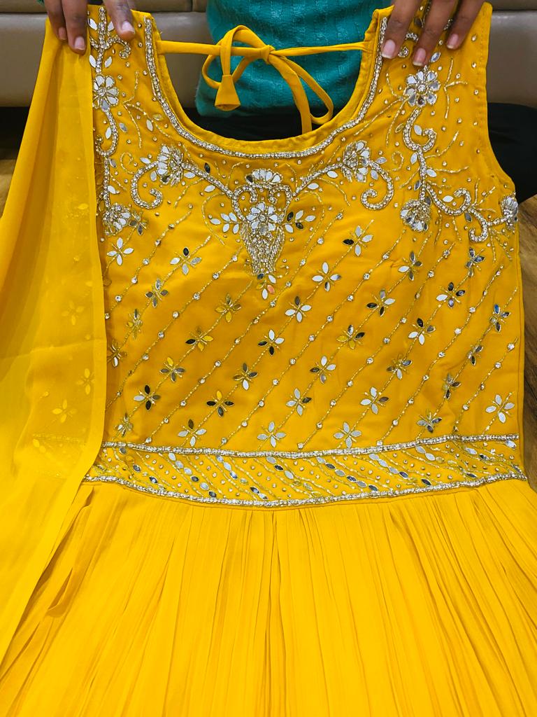 Lovely Designer Georgette Gown with Dupatta