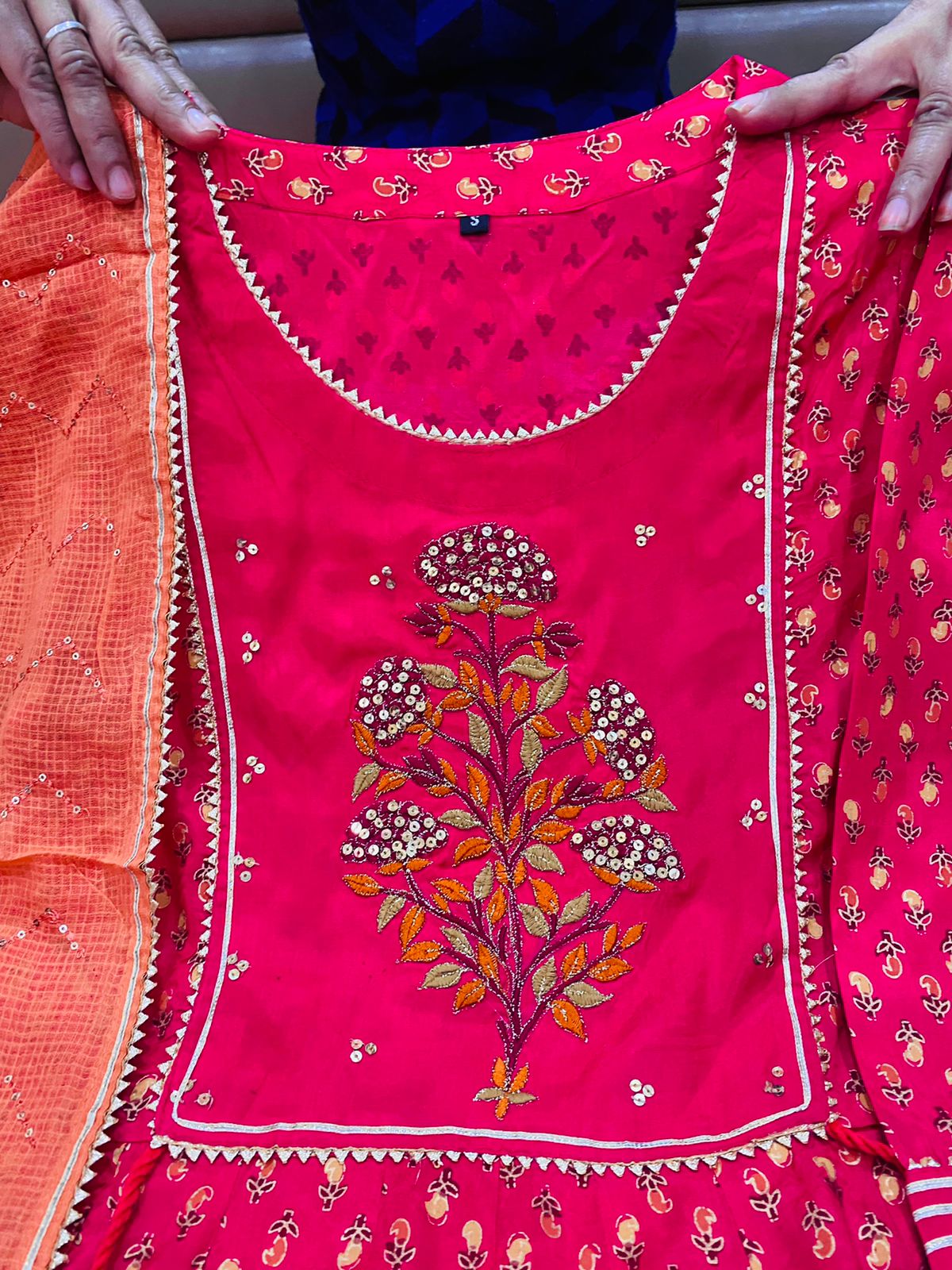 Navya Maslin Silk Anarkali Gown with Dupatta