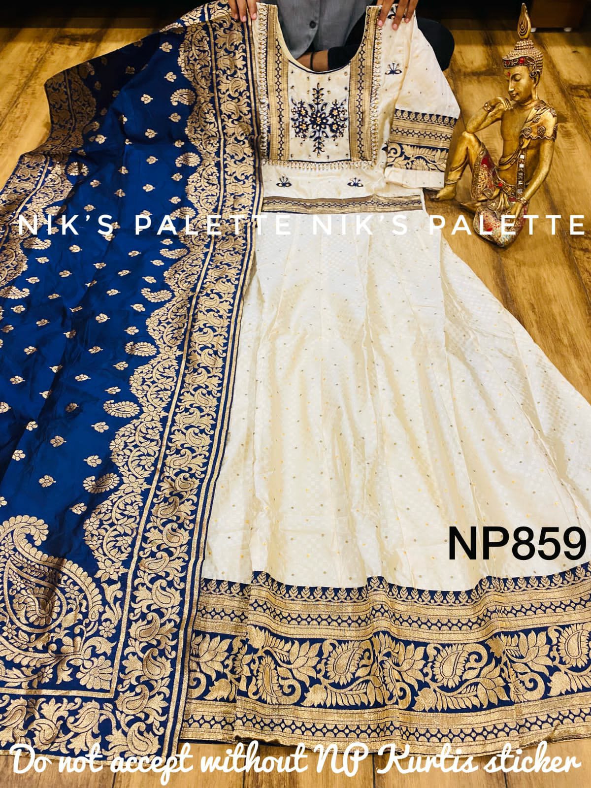 Chanderi Silk Gown With Dupatta - Mina Designer Collection