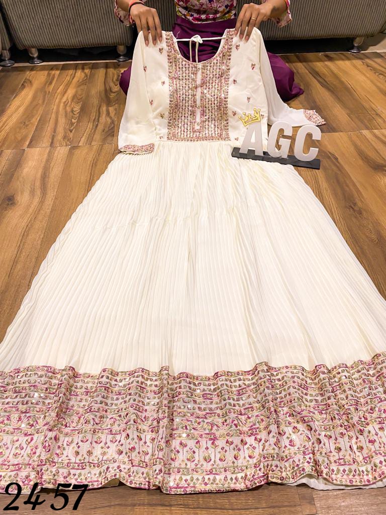 Beau Georgette Gown with Dupatta