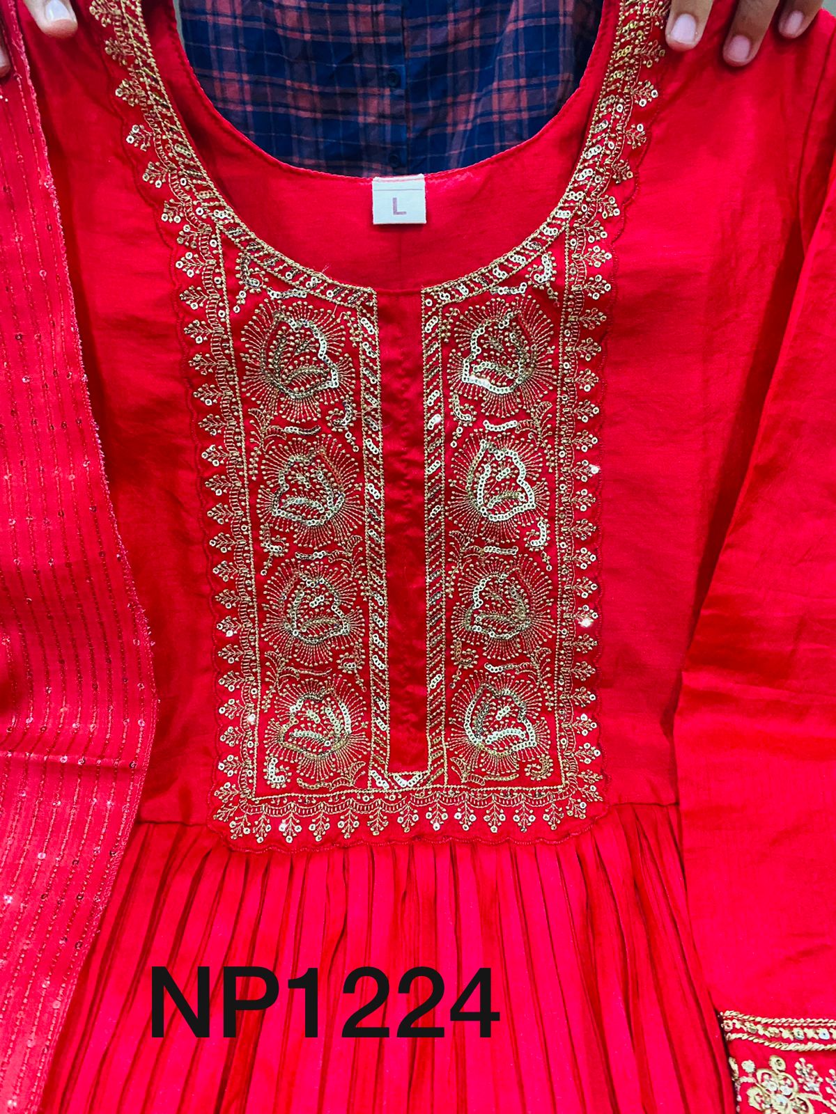 Chinnon Silk Gown with Dupatta