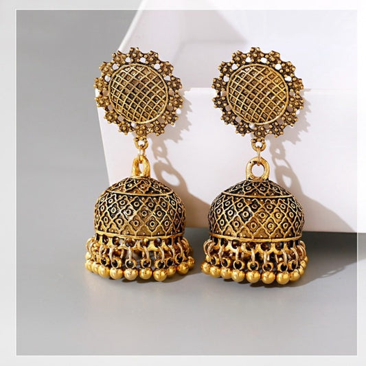 Samaa Indian Vintage Jhumka Earrings - Mina Designer Collection