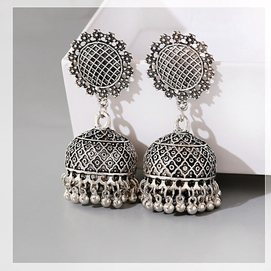 Samaa Indian Vintage Jhumka Earrings - Mina Designer Collection