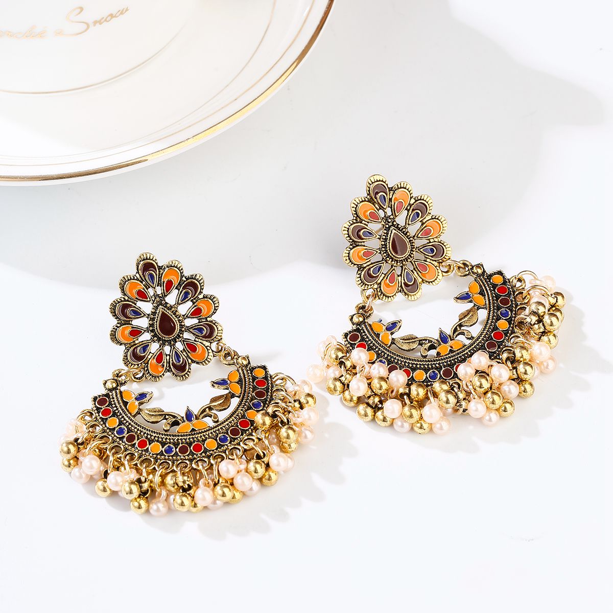 Samira Designer Beaded Earrings - Mina Designer Collection