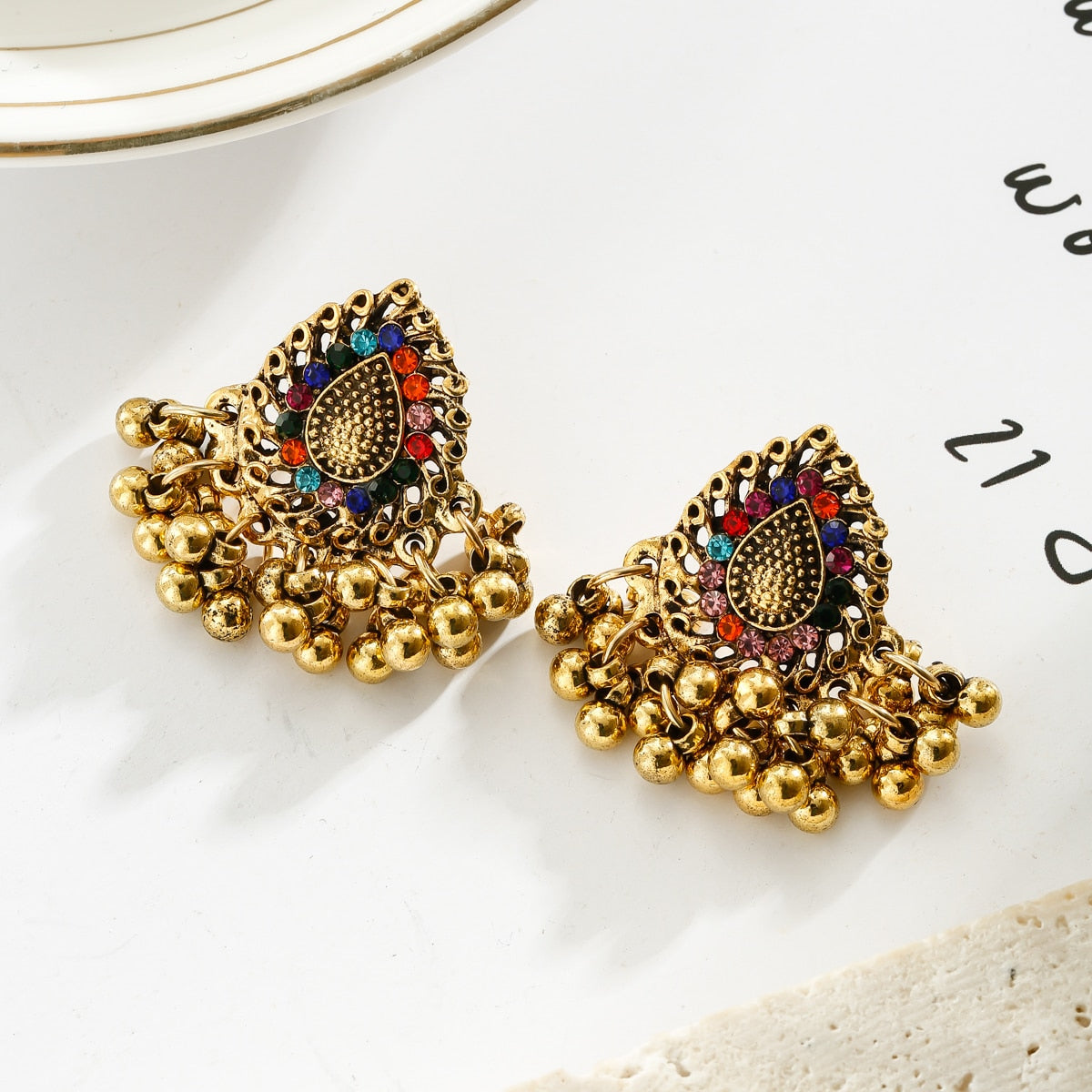 Jiya Indian Beaded Earrings - Mina Designer Collection